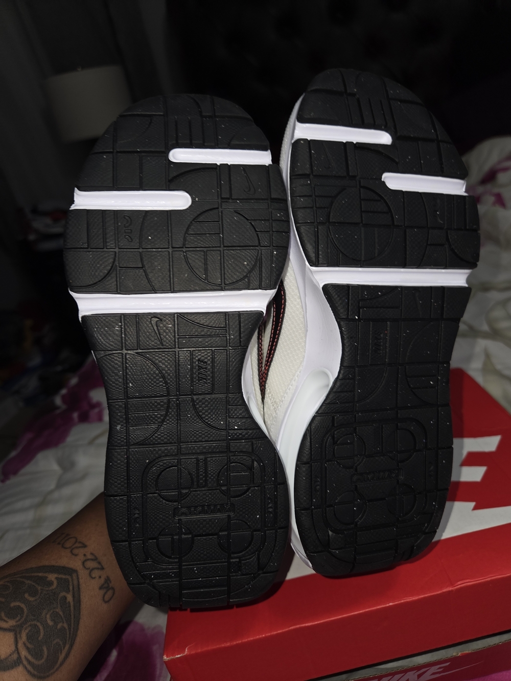 Nike Red Box with White Swoosh and Black Label Accents - Picture 4 of 5